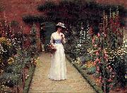 Edmund Blair Leighton Lady in a Garden oil on canvas